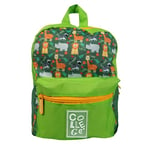 Mimbek Sac à Dos 7 litres | 2 Compartiments – Fabriqué en Polyester – Design Safari – Dimensions 30 x 22 x 15 cm, Mixte Enfant, Vert