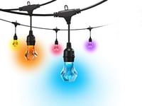 Nanoleaf Matter Essentials, 15M Outdoor LED String Lights Expansion Pack (RGBICW) - Smart Multicolor Lights with 16M+ Colours, IP65 Waterproof, 20 addressable LED Bulbs, WiFi, Bluetooth & Matter