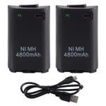 2x chargeur câble USB batterie rechargeable pour contrôleur XBOX 360 AC1745