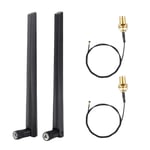 ASHATA WiFi External Antenna,2PCS M.2/NGFF Wireless Network Card Cable and 2x5DBi Antenna for Intel 9560NGW /9260AC/7265AC
