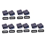 10 st Vattentäta USB C-uttag Typ-C 4-stifts Honkontakt Port Datauttag för DIY PCB Lödning Design Laddning Data
