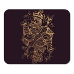 Mousepad Computer Notepad Office Adult King of Hearts Gold Contour Drawing Against Dark Home School Game Player Computer Worker Inch