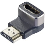 Speaka Professional SP-11306836 HDMI Adapter [1x HDMI Male to 1x HDMI Female] Black, Silver UHD 8K @ 60 Hz, UHD 4K