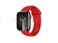 Crong Crg-44Lqb-Red, Klockarmband, Apple, Apple Watch 42/44/45/49Mm, Silikon, Metallisk