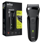Braun Series 3 300s BLACK Electric Shaver Rechargeable Razor - Brand New