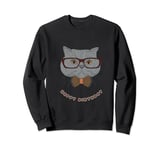 Happy Birthday Cat Lovers with a Funny Cat Face Sweatshirt