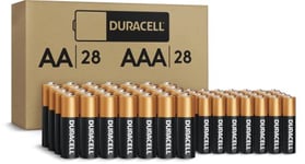 Duracell Coppertop AA + AAA Batteries, 56 Count Pack Double A and Triple A Battery with Long-Lasting Power for Household and Office Devices (Ecommerce Packaging)