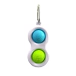 Mini Fidget Simple Dimple Toy,Interesty Kids Stress Relief Toys,Decompression Key Chain Pendant Toys for Kids and Adults Key Ring Toy Easily Attaches to Keys, Purse, Backpack (Blue Green, 8cmx4cm)