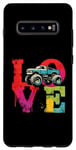 Galaxy S10+ Love Monster Truck - Vintage Colorful Off Roader Truck Lover Case