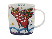 Maxwell & Williams DI0097 Smile Style Colourful Pig Mug in Gift Box, 'Pigasus', Porcelain, Multi Colour, 370 ml