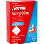 Rennie 680 Mg/80 Mg Kalciumkarbonat/magnesiumkarbonat Tuggtablett 24 St