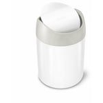 Poubelles - Mini poubelle de table, 1,5 l, blanc CW2079 - Simplehuman