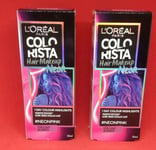 2 x Colorista Hair Makeup 1 Day Neon Pink Highlights for Light Blondes.