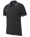 Nike Men's M Polo Tm Club19 Ss Shirt ,Charcoal Heathr / White ,S