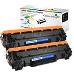 Colour Direct CF244A 44A Toner Cartridge Replacement For HP CF244A LaserJet Pro M15 M15a M15w HP LaserJet Pro MFP M28a MFP M28w Printers - 2 X BK