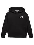 EA7 Emporio Armani Boys Core ID Hoodie - Black, Black, Size 6 Years