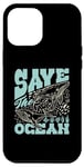 Coque pour iPhone 15 Plus Save The Ocean Orca Whale Oceancore Print pour femme