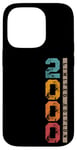 2000 25 ème Anniversaire Cadeau 25 ans Garçon Fille Retro Coque pour iPhone 14 Pro