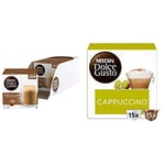 Nescafe Dolce Gusto Café Au Lait Coffee Pods (Pack of 3, Total 90 Capsules) & Nescafe Dolce Gusto Cappuccino Coffee Pods, 30 Count (Pack of 3)