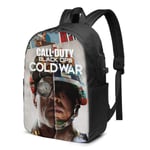 Lawenp Call-of-Duty_Black Ops Cold War Durable Travel Backpack School Bag Laptops Backpack with USB Charging Port for Men Women