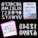 OOTSR Die Cuts for Card Making, 26 Alphabet Letters Metal Cutting Dies and 0-9 Numbers Die Cuts for Card Making, Scrapbooking, Embossing, Paper Craft