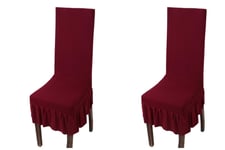 INF Universaali elastinen tuolinpäällinen Polyesteri Burgundy 2-Pack