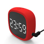 Alarm Clock, Wake-Up Light Digital LED Large Display Talking Alarm Clock Travel Alarm Clock with Time, Date, 2 Alarms and Snooze Function,Red