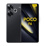 POCO F6 Black-Smartphone 12+512GB Snapdragon® 8s Gen 3, 120Hz Flow AMOLED display, 90W Turbo Charging, 50MP dual camera with OIS（UK Version+2 Years Warranty）