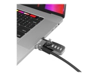 Compulocks Ledge Lock Adapter For Macbook Pro 16" (2019) With Combination Cable Lock - Adapter För Säkerhetslåsurtag - Silver - Med Kombinerat Kabellås - För Apple Macbook Pro 16" (Late 2019)