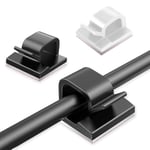 50-Pack Självhäftande Kabelhållare - Kabelclips 50-pack Svarta