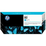 HP Printerhoved (inkl. Rengøringskit) cyan nr. 80 C4821A
