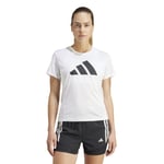 adidas Run It Tee Dam L - Bekväm och lätt T-shirt för löpning i vit färg
