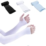 Arm Sleeves med tumhål, 3 par UV-skyddande armvärmare