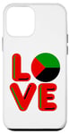 Coque pour iPhone 12 mini LOVE – Drapeau Martinique (rouge, noir et vert)