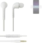 Headphones for Sony Xperia 1 IV headset in ear plug white