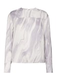 Shine Viscose Ls Top Purple Calvin Klein