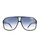 Carrera Mens Retro Aviator Gradient Sunglasses - Black and Dark Blue, Size: 64x9x130mm - Size 64x9x130mm