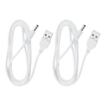 2x DC 5V Power USB Cable Fast Charging for Foreo Luna Mini Fan Speaker White