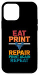 Coque pour iPhone 12 mini Eat Print Repair Print Print Again Repeat