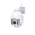 Foscam Caméra d'Extérieur IP SD4 - WiFi Dôme - Rotation PTZ, 4MP, Zoom Optique x4 - Rotation Horizontale 350°/Verticale 90° - Vision Nocturne 50m - IP66 - Compatible Alexa & Goggle Assistant - Blanc