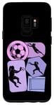 Coque pour Galaxy S9 Gardien de but de Football Foot Fille Femme