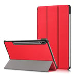 Samsung Galaxy Tab S8 5G / S7 - Tri-Fold läderfodral Röd