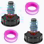 IBC Bouchon s60x6réservoir Robinet Cuve 1000l De Raccord,1/2" Bouchon Cuve 1000l,Diamètre d'Entrée 60 Mm Pour Vanne De Tonne Ibc,2 Pièces Tuyau d'Arrosage 1/2" Raccord