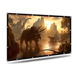 Projector Screen, 100 Inch Portable Projector Screen 16:9 HD Movie Screen Foldable for Meeting School Home Theatre Cinema Indoor Outdoor