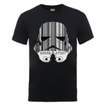 Star Wars Stormtrooper Barcode T-Shirt - Black - XL - Black
