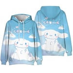 Cinnamoroll Barn Flicka Sweatshirt Hoodie Huvtröja Långärmad Pullover Casual Toppar 130cm