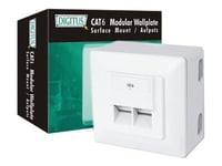 Digitus Dn-9006-N - Ytmonterat Uttag - Väggmontering - Cat 6 - Stp - Rj-45 X 2 - Ral 9010