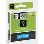 Tape DYMO D1 6mm svart på vit