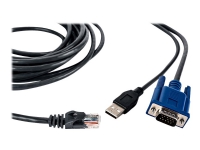 Avocent - Video- / USB-kabel - USB, HD-15 (VGA) (hann) til RJ-45 (hann) - 4.5 m - for AutoView 1400, 1500, 2000, 2020, 2030, AV3108, AV3216