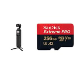DJI Pocket 2 Creator Combo - 3 Axis Handheld Gimbal Stabilizer & SanDisk Extreme Pro 256 GB microSDXC Memory Card + SD Adapter, Red/Gold SDSQXCZ-256G-GN6MA